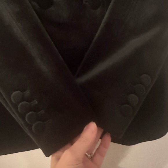 Express Velvet Double Breasted Shawl Collar Blazer Size XS Emerald Green. - Picture 5 of 10